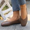 Comfortable Shoes Lady Casual Lightweight Brown Office Flats Summer Shoes Marlisasa Women Cute New Spring Slip On Flat
