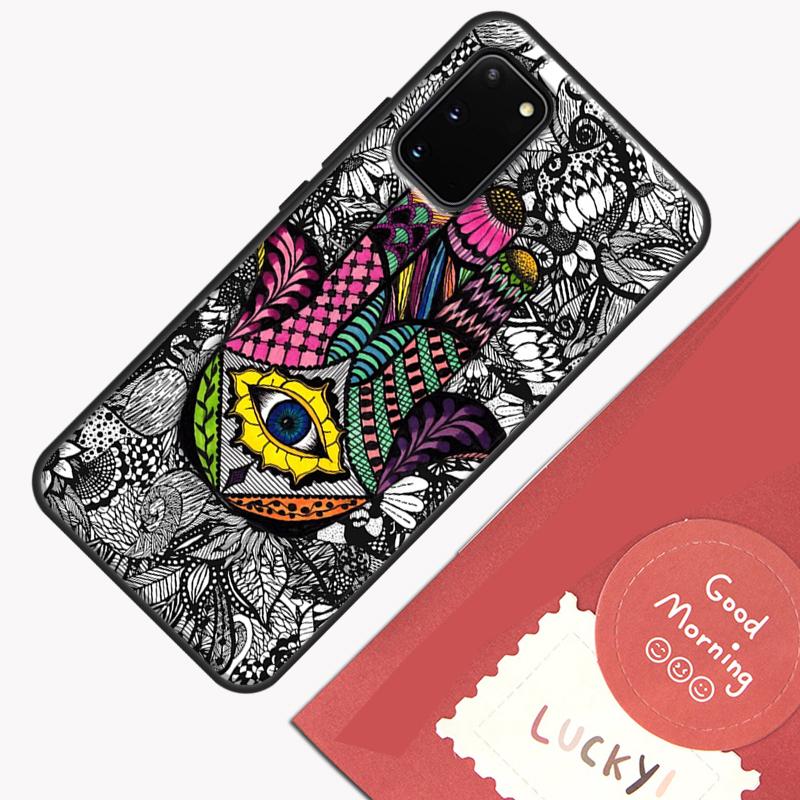 Hamsa Hand of Fatima Phone Case For Samsung Galaxy S23 Ultra S20 S21 S22 S24 S25 Plus S9 S10 S25 FE Cover Shell