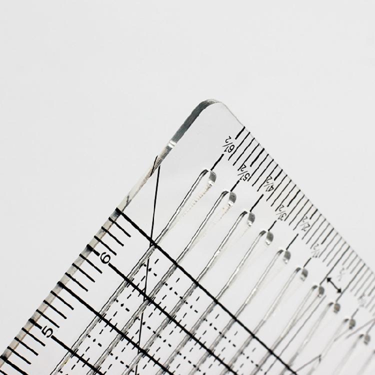 Clear Acrylic Patchwork Templates Ruler for Cutting Paper Fabric Quilting Sewing Craft