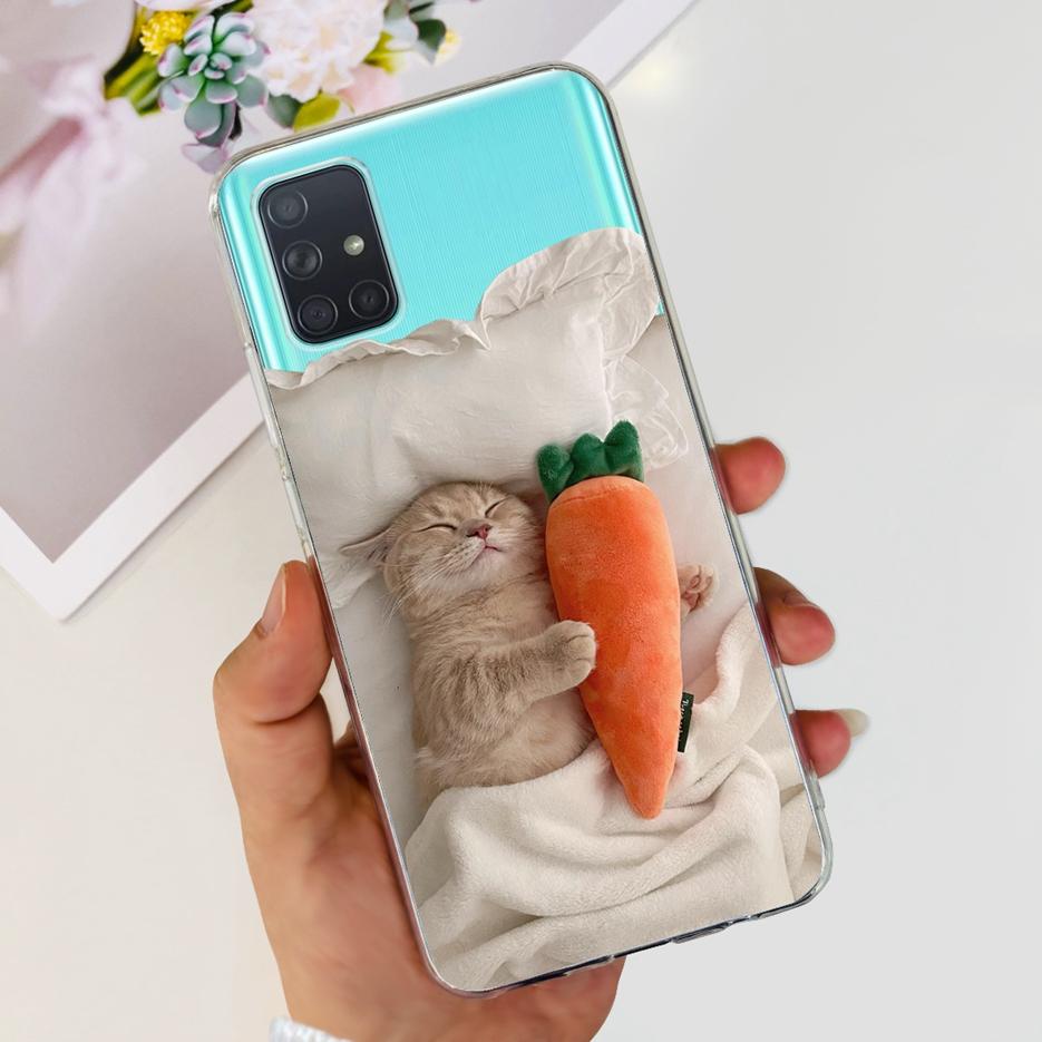 Custodia per Samsung Galaxy A31 A41 A51 A71 Custodia Dipinta Moda Carina Custodia Morbida in TPU per Samsung A31 A41 Galaxy A51 A71 Bumper