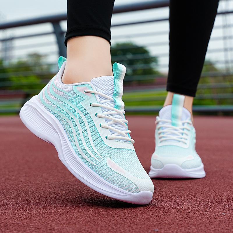 2025 Spring New Light-transmitting and Breathable Women's Mesh Shoes Cross-strap Casual Sports Shoes Sweet Trend