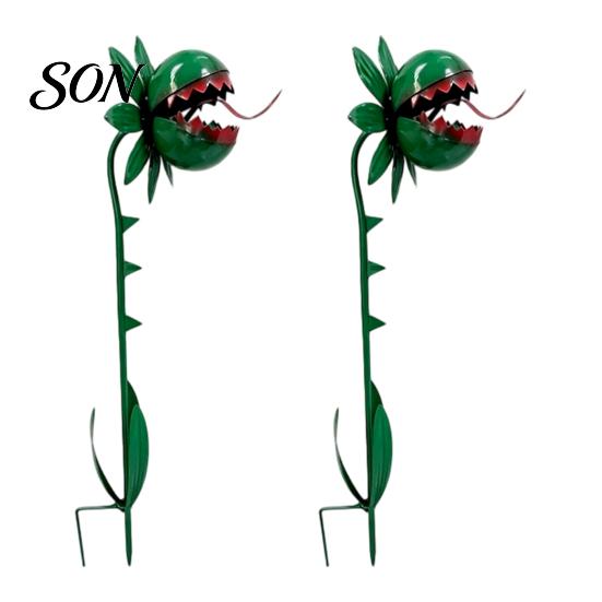 Garden Stakes for Outdoor Decor Venus Flytrap Stake, Metal Carnivorous Plant Yard Decor, Weird Gothic Path Decorations Home Patio Lawn, Gift