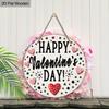 Happy Valentine's Day Wooden Sign - Unique Decorative Hanging Plaque with Romantic Love Pattern - Ideal Gift for Couple