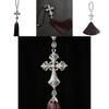 Car Pendant Cross Decoration Stylish Alloy Crystal Diamond Hanging Ornament