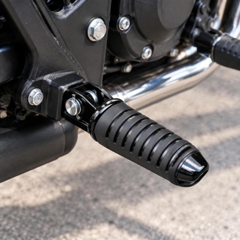 Front Footrest Replacement Set for GSX1300R 1999-2019, ABS Construction with Grooves Across Foot-Contact Areas