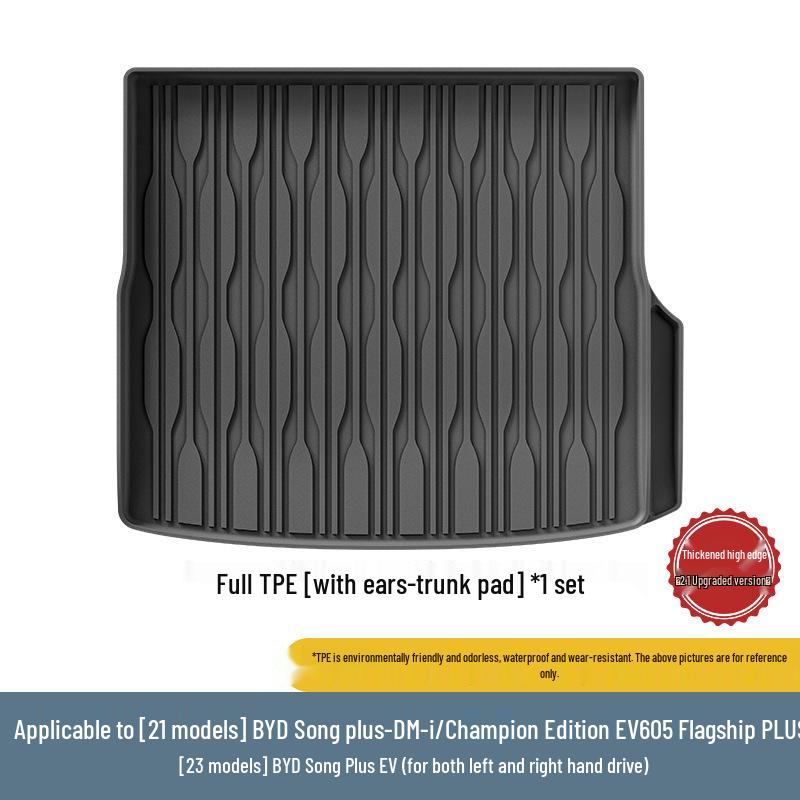 Compatible TPE Floor and Trunk Mats for 2021 BYD Song PLUS