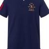 Polo Ralph Lauren Digital Logo Appliqué Vertical Button Short Sleeve Polo Shirt Men tops Dark-Blue 710921674-002