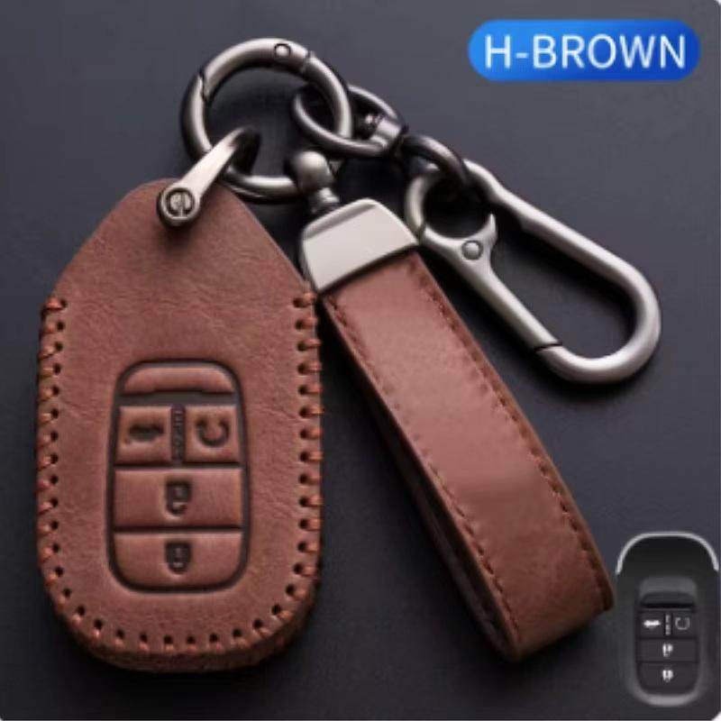 For Honda Civic 11th Accord CR-V HR-V Pilot Vezel ZR-V 2023-2025 Accessories Vintage Waxed Leather Key Case