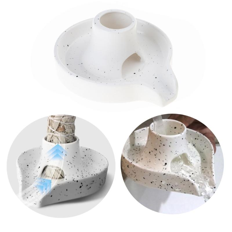 Stick Incenses Holder with Ashes Catcher Tray for Relaxation Ceramics Bowl for Meditation, Yoga, Home Incenses Stand