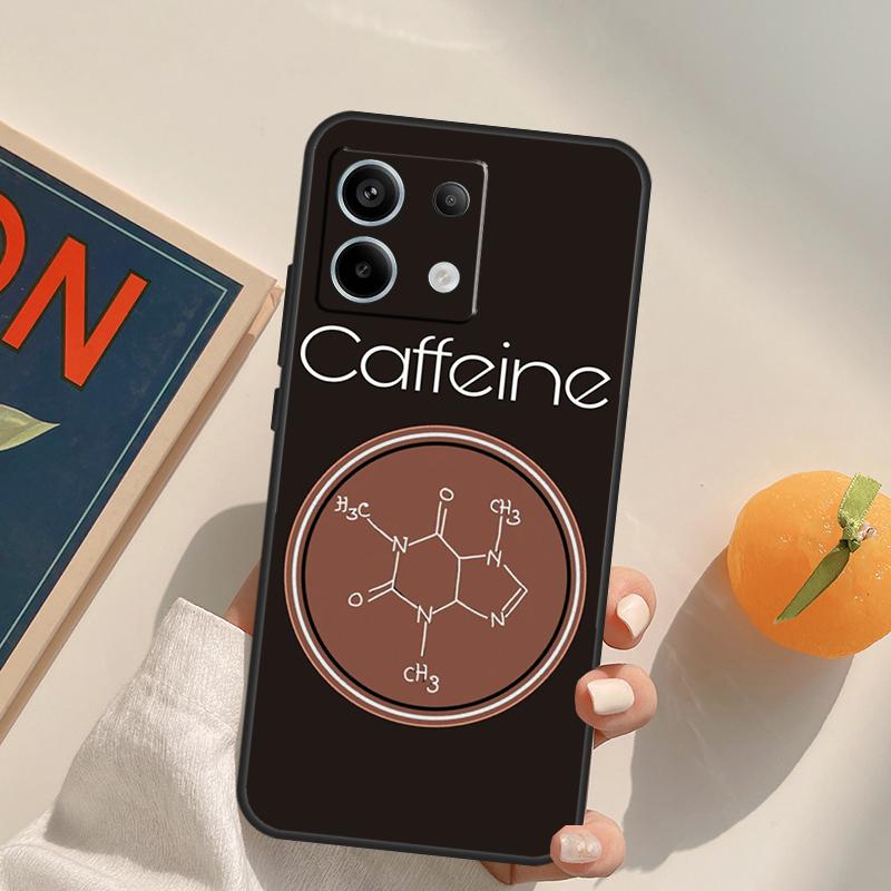 Wissenschaft Chemie Koffein Hülle Für Xiaomi Redmi Note 13 Pro 9 10 11 12 14 Pro 10S 11S 12S Redmi 14C 13C 10C 12C Hülle