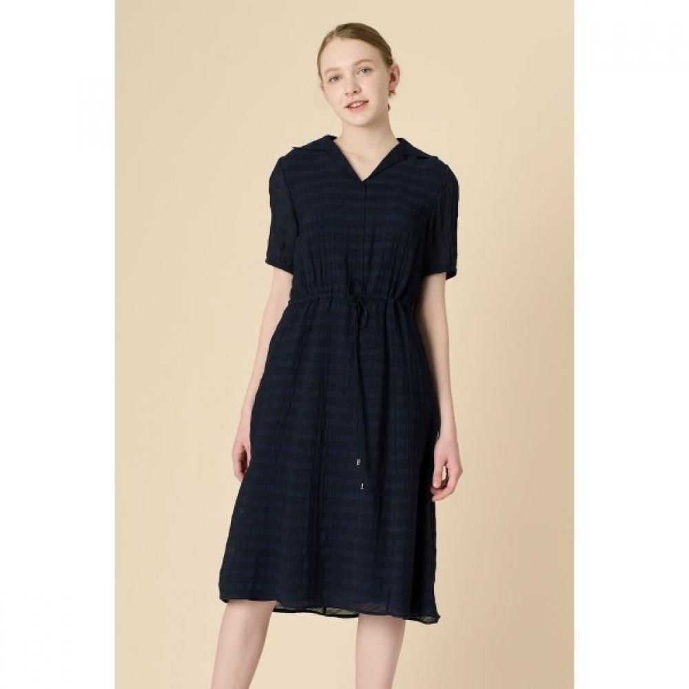 Bcbg Drawstring Dress With Shirt Collar B3m4o622