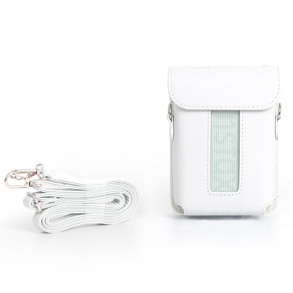 

PU Leather Printer Carrying Case Retro with Shoulder Strap Storage Bag Dustproof Shockproof for Fujifilm Instax Mini Link 3 белый