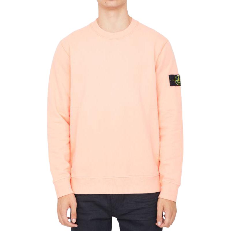 Stone Island FW22 Solid Color Logo Patch Pullover Crewneck Sweatshirt Men sweatshirt Beige 771563020-V0083