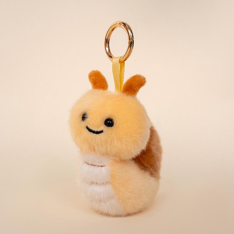 Elephant Skin Rabbit Plush Keychain: Cute Insect and Plant Series with Caterpillar and Bee Figures