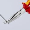 KNIPEX 200mm 1000V Insulated Bent Snipe Nose Pliers with Cutter - Professional Chrome-Plated Vanadium Steel Industrial Hand Tool