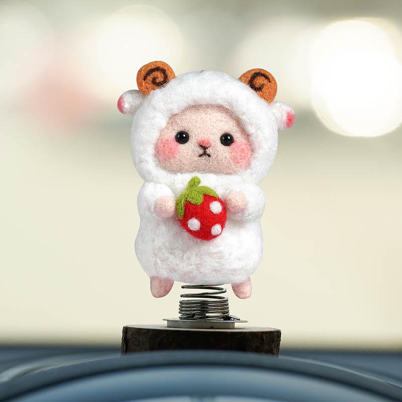 Kit Artizanal DIY Oaie din Pâslă de Lână - Ornament Handmade & Antistres