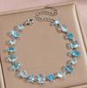Bracelet Feuille Plaqué Or avec Incrustations de Zircon Hachuré et de Diamant