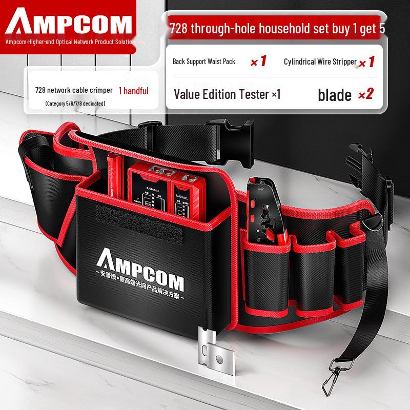 Clește de sertizat profesional pentru cablu de rețea cu capăt Crystal cu conectori cu 5, 6, 7 găuri traversante