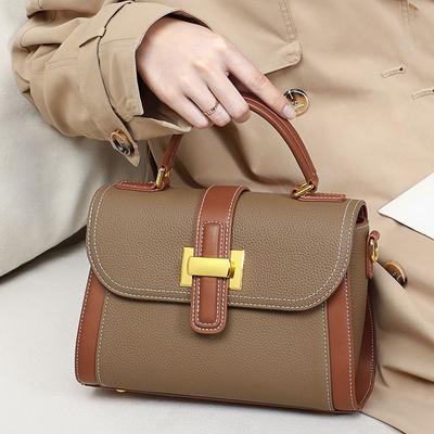Bags Trendy Small Square Bags Single Shoulder Leather Bags Foreign Fashion Niche Design Portable Messenger Bags
