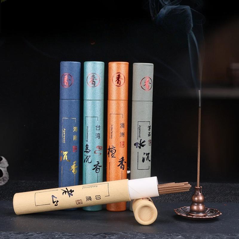 10.5cm Short Sandalwood Agarwood Incense Sticks - Long-lasting Natural Handmade Fragrance for Meditation, Yoga, Home, Zen Temple