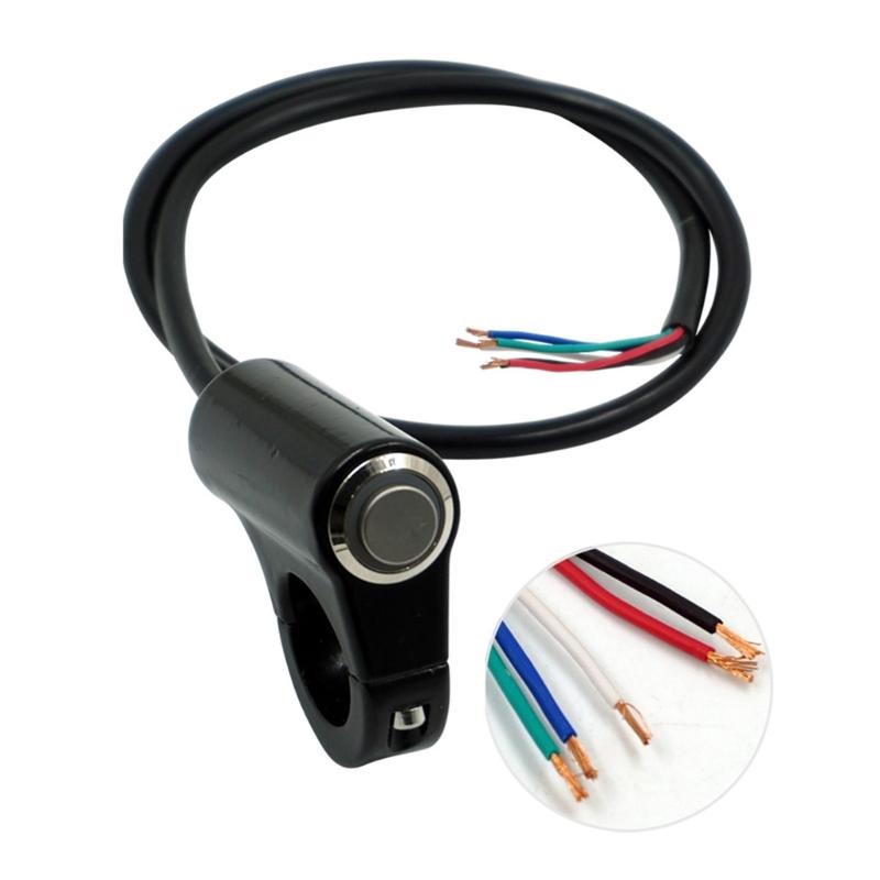 Motorcycle Handlebar Switch 7/8" 22mm Motorbike Handlebar Control Push Button Switch Power Start Switch Waterproof