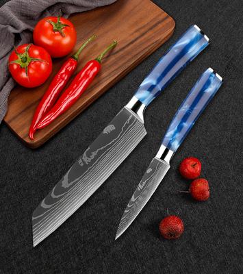 7CR17 High Carbon Edelstahl Kochmesser Japanisches Küchenmesser Damaskus Ausbeinmesser