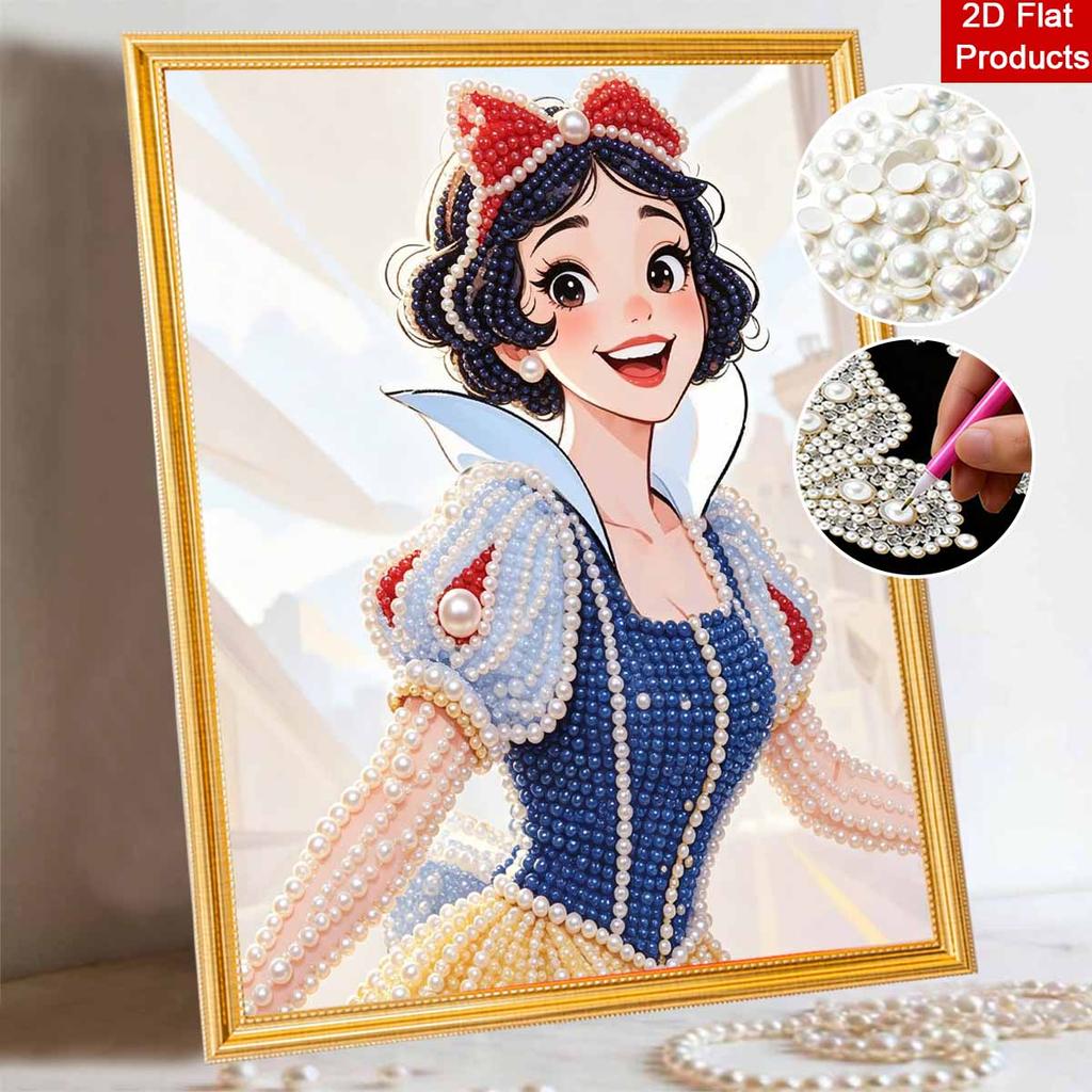 Disney Snow White pearl painting handmade diy pearl art painting simple living room hanging painting decoration