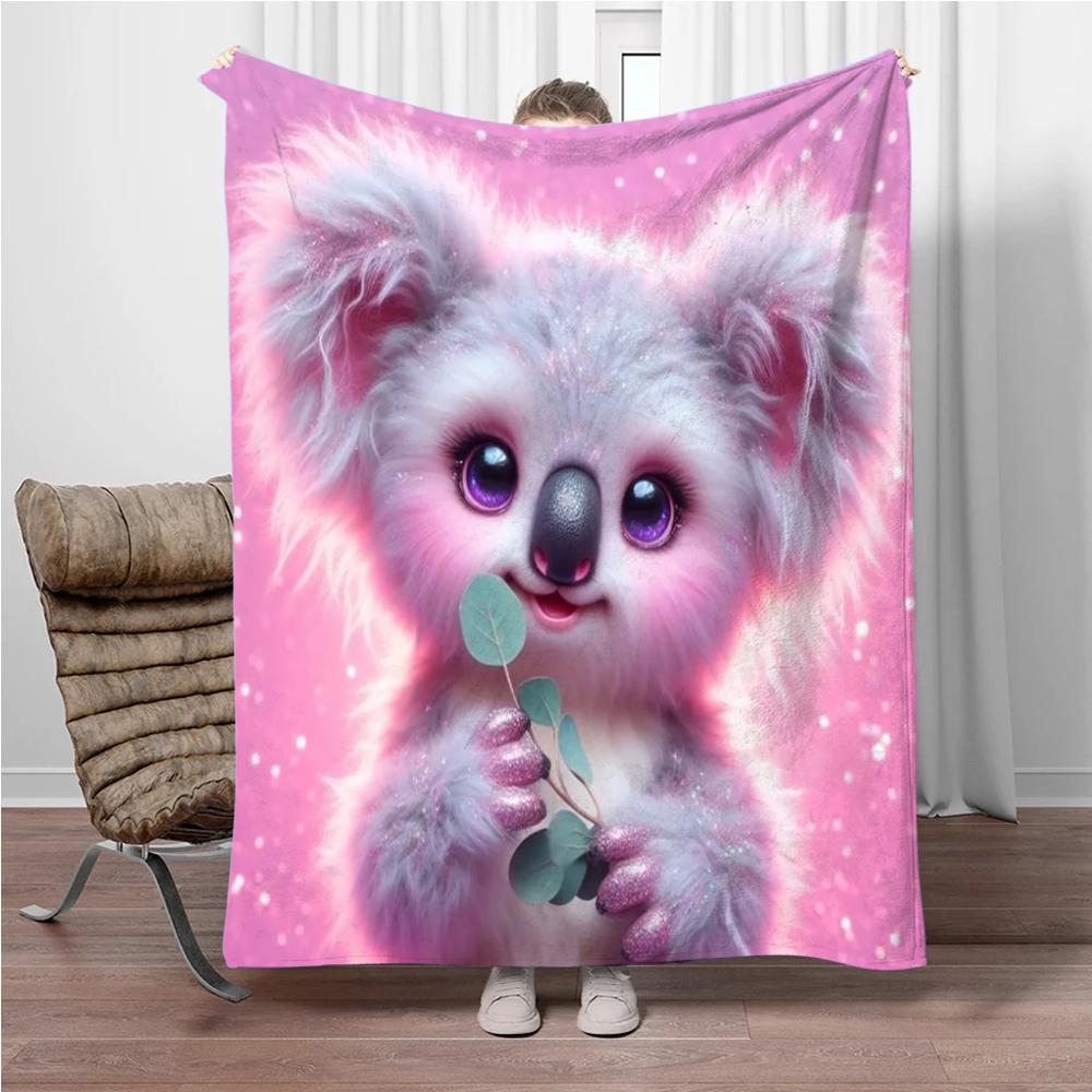 

Animal Cute Koala Cartoon Blanket Children Warm Soft Blanket for Sofa Bed Cover Blanket Suitable for Birthday Souvenir Gifts 75x90cm