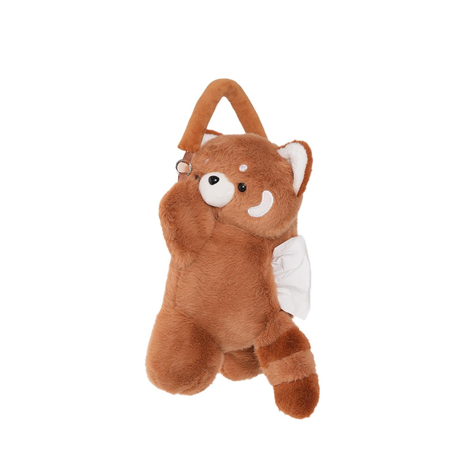 

Car tissue box hanging cute doll bear car paper box Car seat back multi-functional tissue bag car supplies One Size