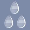 Soft Pu Powder Puff Circular Water Drop Transparent For Cosmetic Face Foundation Bb Cream No Powder Eating Powder Makeup Tool