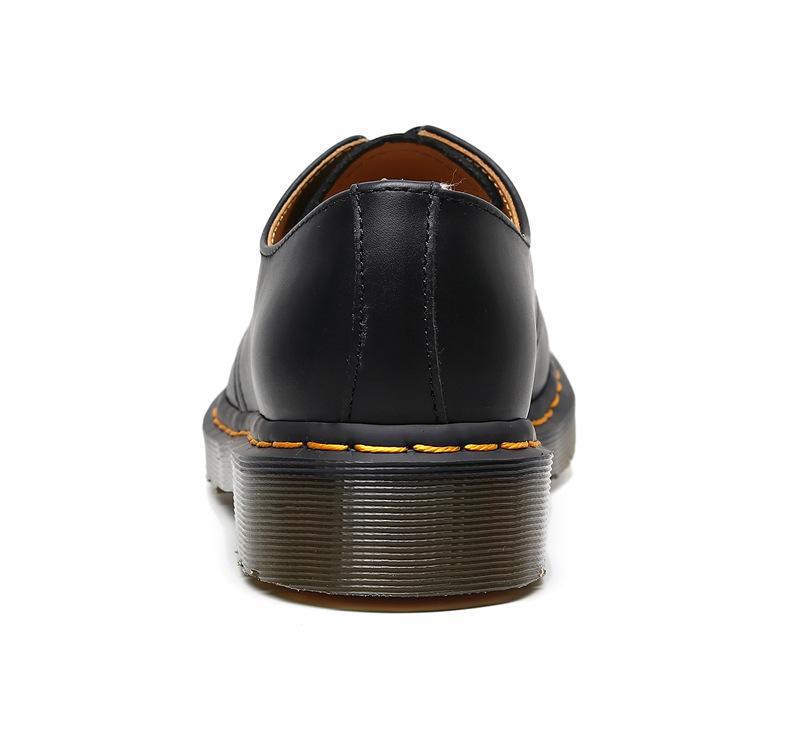 1461 Nappa Men’s Low-Top Leather Shoes, British Style, Large Size, Round Toe, Casual Unisex Workwear, Short Boots