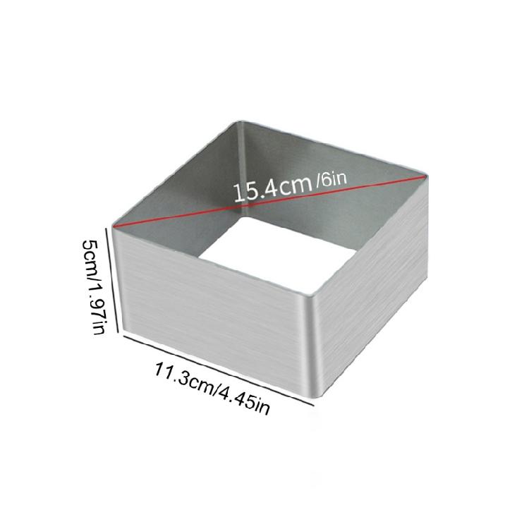 Cake Molds Rings Square Mousse Mold Stainless Steels Cake Rings  Square Cake Mold Bakewares for Home Baking Tool