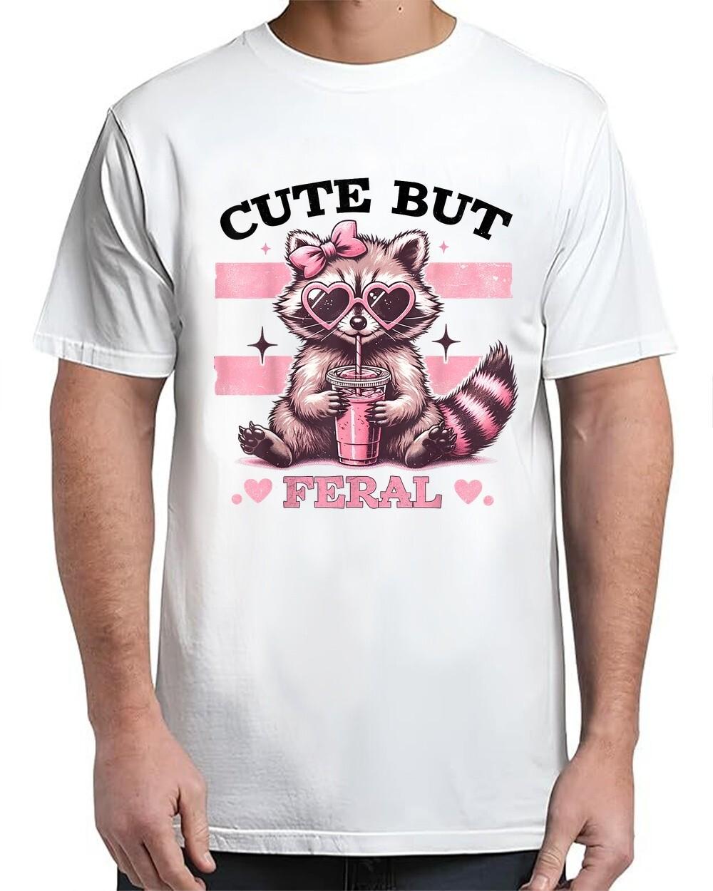 Raccoon Cute But Feral Toddler Funny Animal Gifts For Adult S-4XL T-Shirt XL