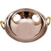 Indian Style Copper Karahi with Brass Handle, 1 Piece Serve Bowl for Cereals, Soups and Curry (13 CM)