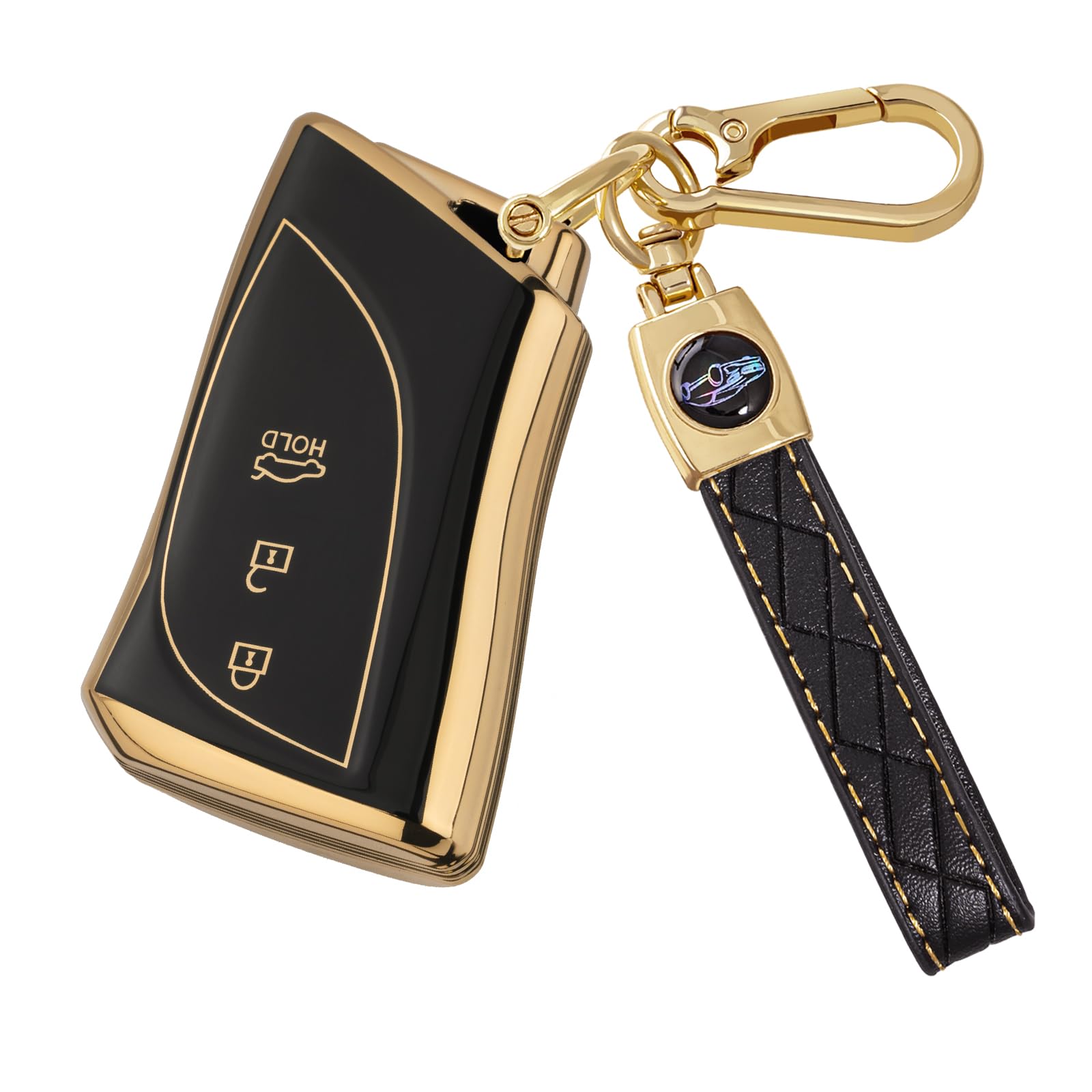 

Кожаный чехол для ключа LC для LS UX ES UX250h UX200 Чехол для смарт-ключа Ключ Высокая устойчивость к царапинам Сделан из стильного и [Унхоке] LC500h и т.д.. Держатель, Качество, Легкий,