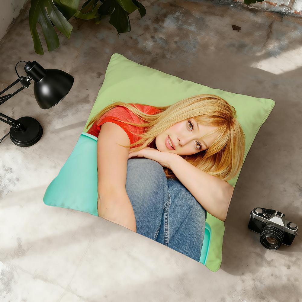 Singer H-Hilary Duff Actor cushion cover Home Office Convenient Nordic Simplicity Hit With Zipper Cushion Cover