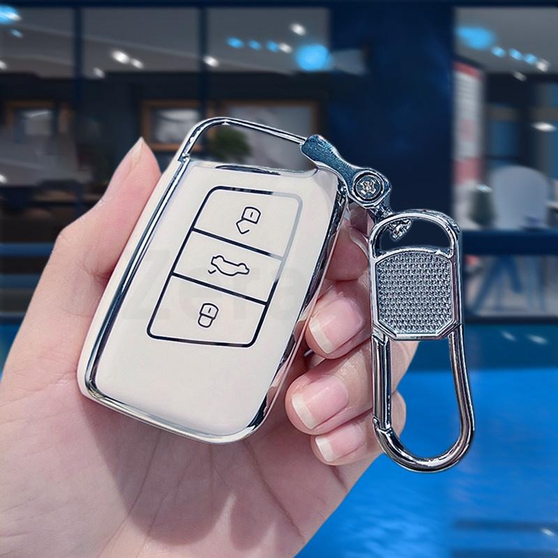 For Volkswagen Vw Tiguan Mk2 Magotan Passat B8 Cc For Skoda Superb A7 Tpu Car Key Case Full Cover Shell Fob Accessories