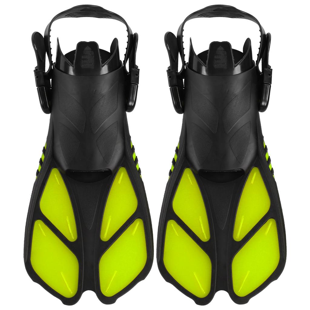 2Pcs Adjustable Swimming Fins Soft TPR Open Heel Long Diving Flippers for SnorkelingM