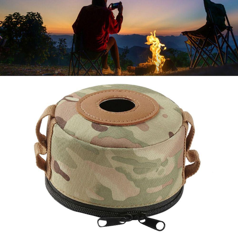 Oxford Cloth Gas Tank Protective Case Portable Thermal Insulation Cover Reinforced Stitching Mini Gas Tank Case Camping Cooking