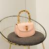 Hochwertige Tasche mit Bambusmuster 2024 Sommer neue Mode weiches Leder Damen-Tasche Umhängetasche Handtasche Satteltasche Damen-Tasche
