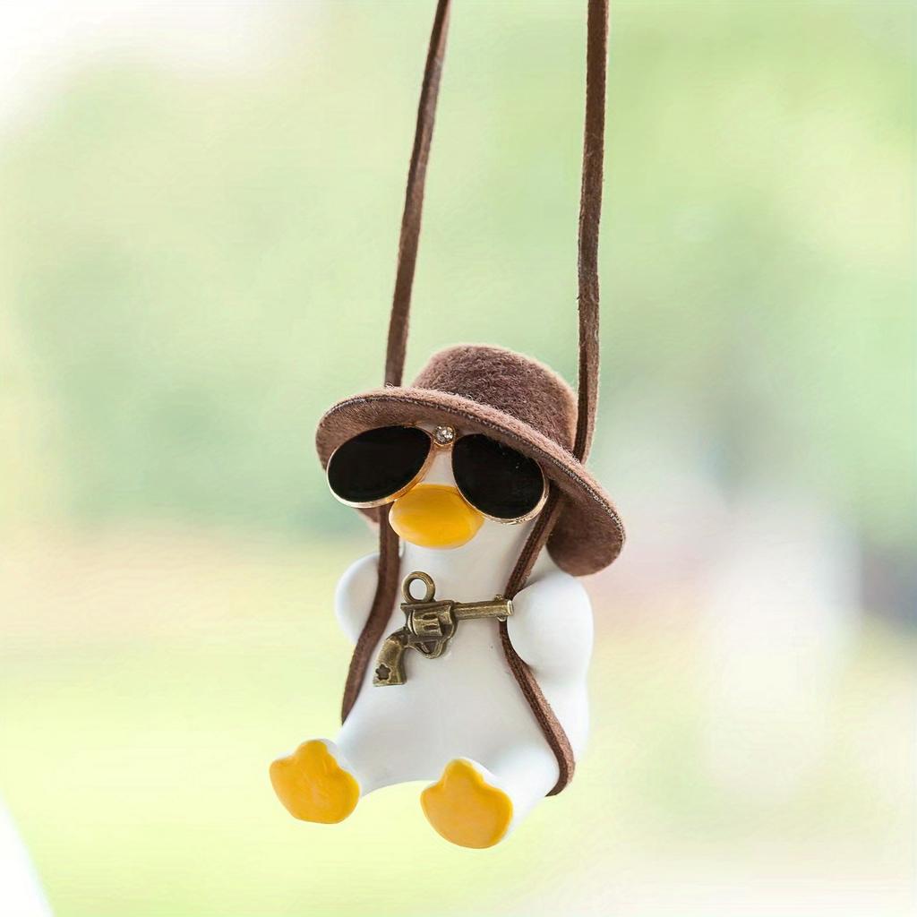 Cute Swinging Duck Car Ornament - The Perfect Car Accessory for Women