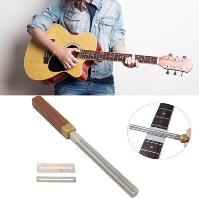 Rechteckige Barock-Fret-Crowning-Feilen mit 2 Stück Hals für Schutzblech für Elektrische Akustische Gitarre Ukulele Bass Ban