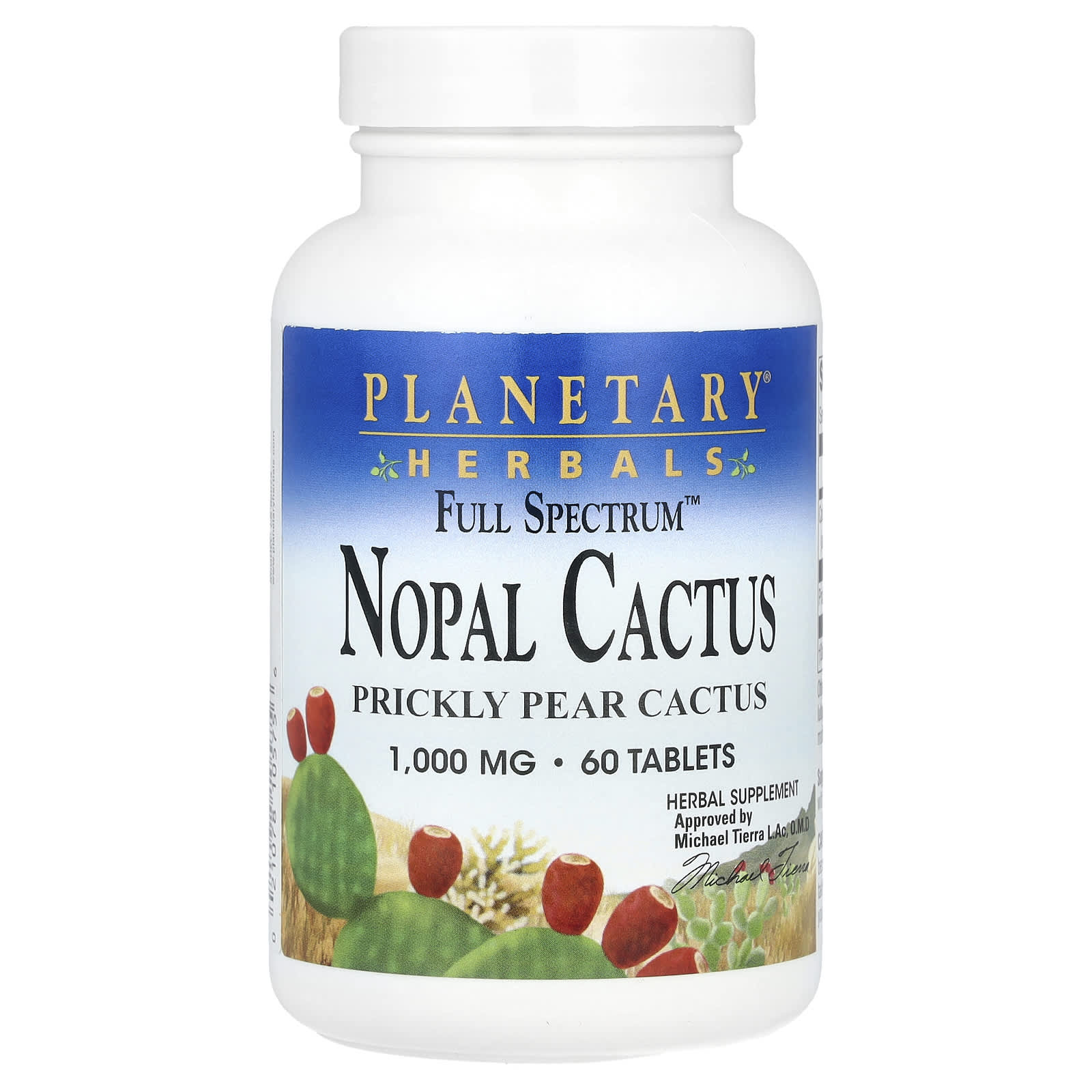 

Nopal Cactus, Full Spectrum, Centennial Cactus, 1,000Mg, 60 Tablets