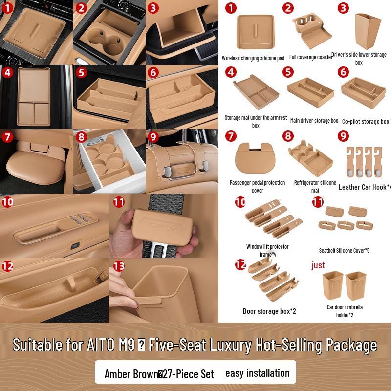AITO M7 M8 M9 Accessories: Wireless Charger Pad & Interior Trim Mod Kit