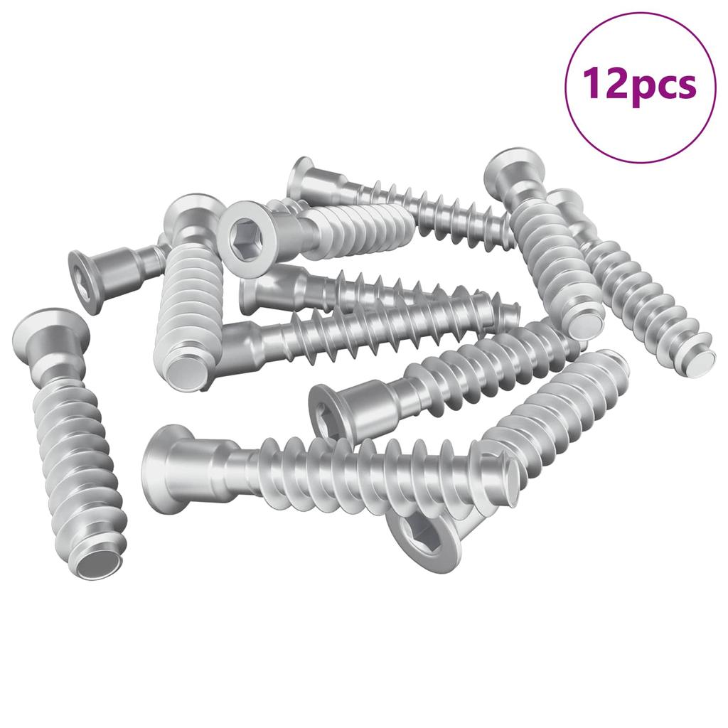 Hex Socket Head Cap Screw 12 pcs Silver M7 x 40 mm Steel