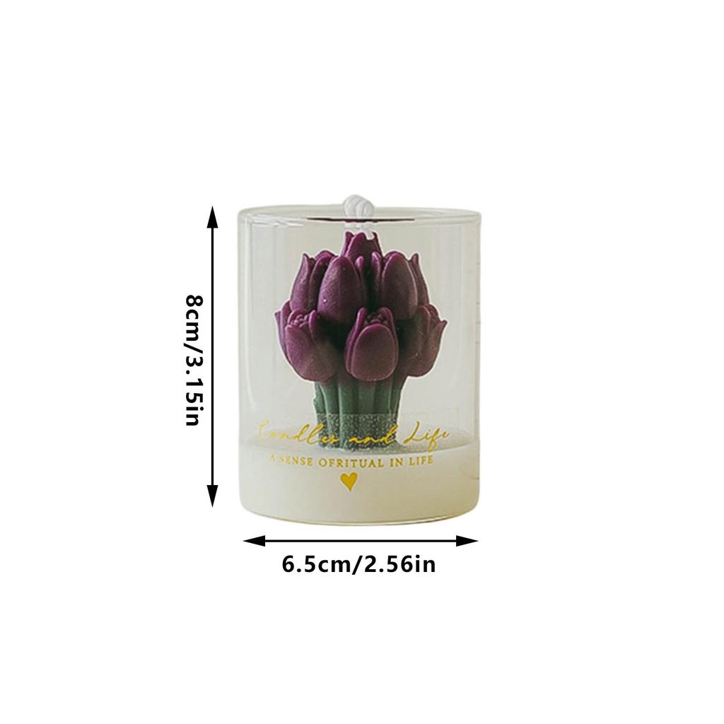 Creative Bouquets Shaped Scented Candles Valentine's Day Gifts Festive Decorative Aromatherapy Candle Handmade Candles Ornament