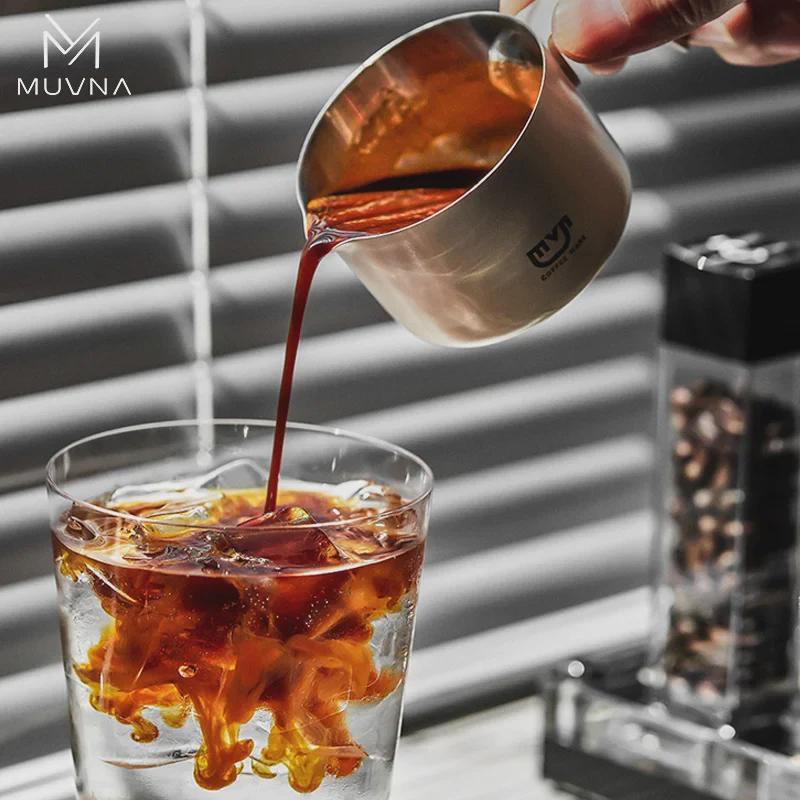 MUVNA Murwina Italian Xingyu Stainless Steel Espresso Cup, 100ml with Scale.
