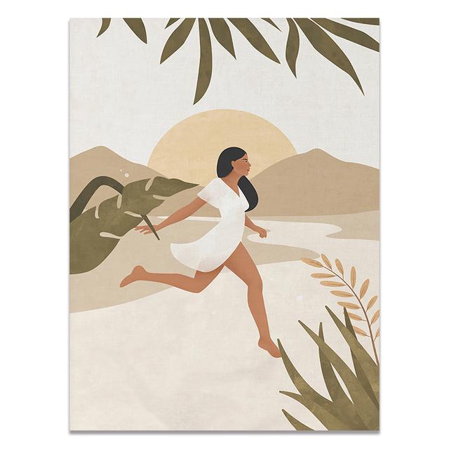 

Винтажная женская скандинавская минималистичная настенная живопись в стиле бохо на холсте, постеры на скандинавскую тему и принты, картинки для декора гостиной 21cm×30cm NoFrame