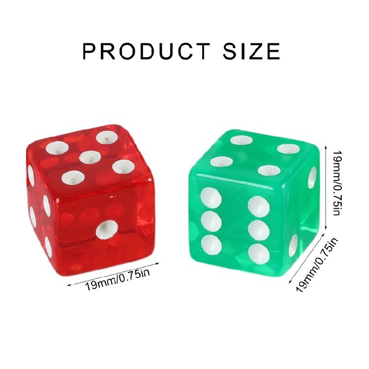 Game Playings Square Block Math Teaching Educational Toy Dices Small Colorful Acrylic Six Sided Dices Cubes with Dots