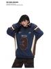 2025 Autumn/Winter Unisex V-Neck Retro Badge Embroidery Sweatshirt